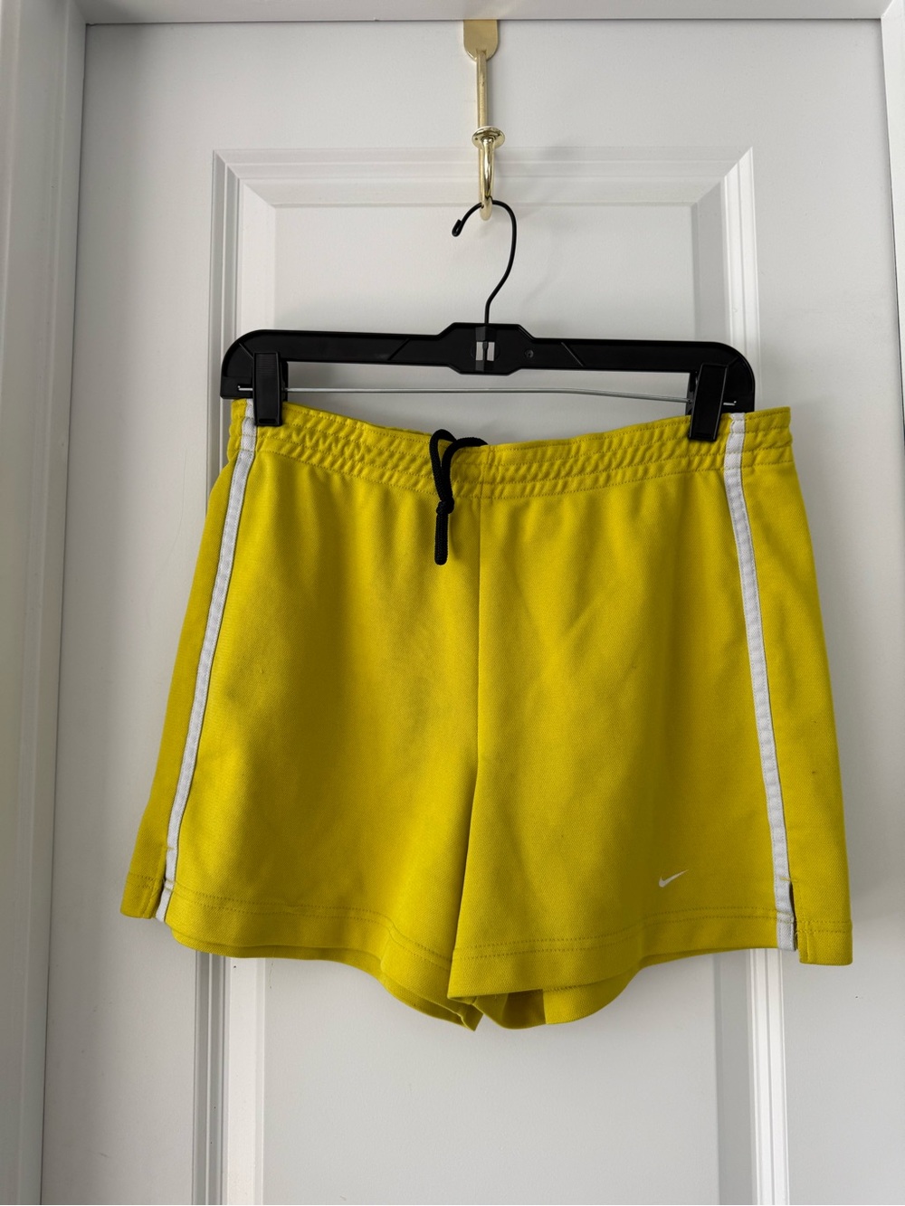 Vintage Y2K Nike Chartreuse Green Athletic Shorts White Stripe